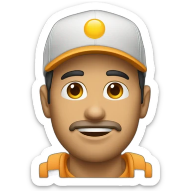 Hombre con gorra y capucha  sticker