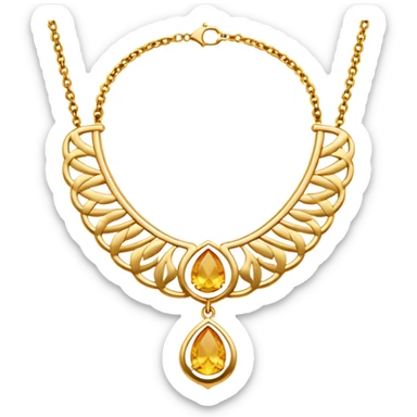 create a golden necklace emoji  the most attractive any one or all of them ill choose it should be fully golden sticker