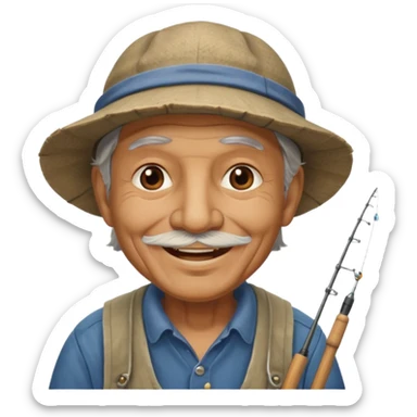 old nice fisherman sticker