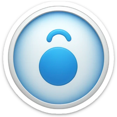 White tick in blue cyrcle sticker