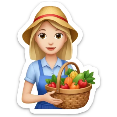 Market Shopper woman sticker