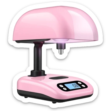 Realistic uv nail lamp baby pink sticker