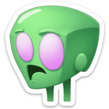 invader zim facepalm sticker