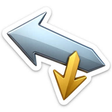 arrow  down download button sticker