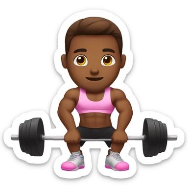 brown guy with a hello kitty shirt doing crossfit  sticker