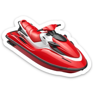 red and white jet ski facing left sticker