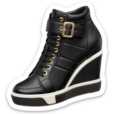 steve madden wedge sneakers strap no buckle sticker