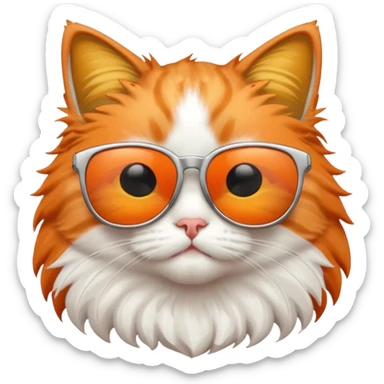 Cat wearing sunglasses and feeling  sticker