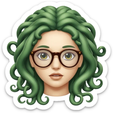 Medusa Versace with glasses  sticker