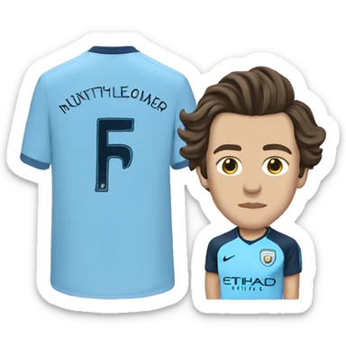 harry styles in a manchester city football top  sticker