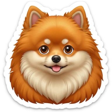 Pomeranian realistic sticker