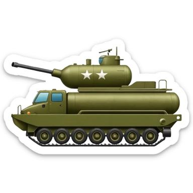 create an ultra realistic american modern spg tanker sticker