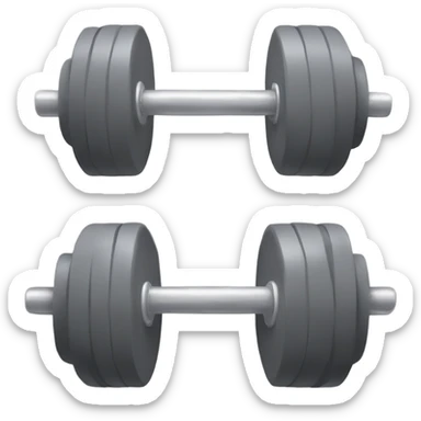Gray gym weight sticker