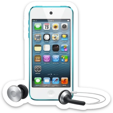 iPod touch 8 with earpiece speaker and running iOS 7 sticker
