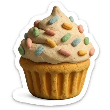funfetti cupcake with pastel sprinkles sticker