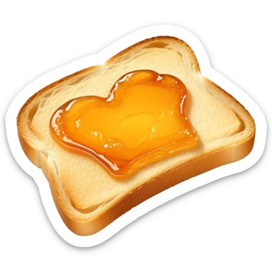 toast with orange marmalade spread sticker
