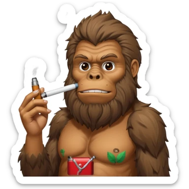 ai sasquash smoking a vape  sticker