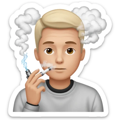 person vaping sticker