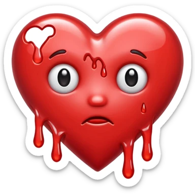 A melting heartbreak sticker