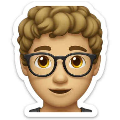 Niño cuerpo completo tecnología lentes sticker