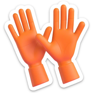 Two open hands in emoji style, tilted to the right as if pushing a swing, with motion lines behind them to show movement. Minimal background, clean cartoon style sticker