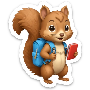 un écureuil campeur sticker