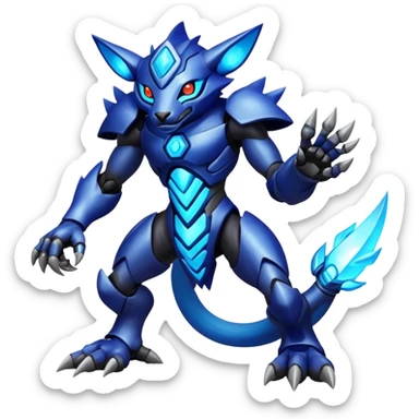  Fakémon-Digimon-Protogen-Bagbean-Vernid-creature (full body) sticker