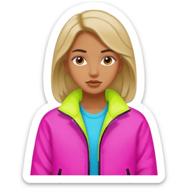 Russian underground fashion neon color jacket sticker