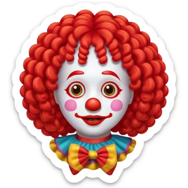 clown wig sticker