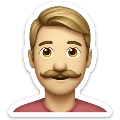 Default profile picture with a moustache  sticker