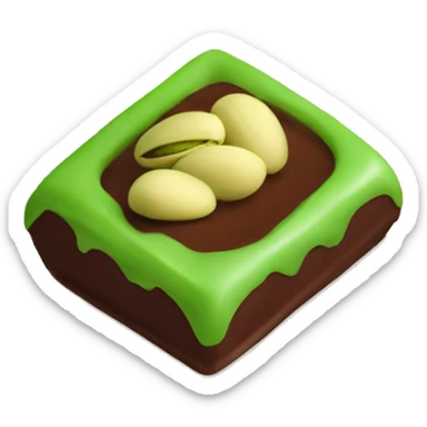 A bar of Dubai chocolate filled with Green pistachio cream sticker
