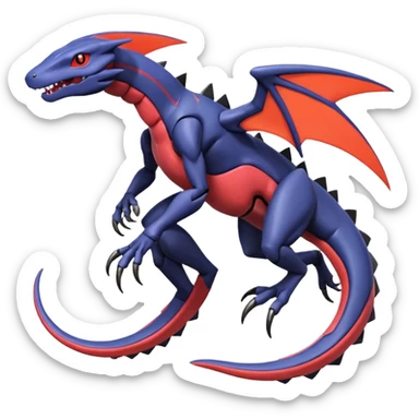 Heliolisk-Salandit-Cyclizar-Genesect-Pokémon, full body sticker