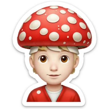 mushroom capped man
 sticker