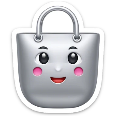 silver charm which is used as subsidiary material for tote bag sticker