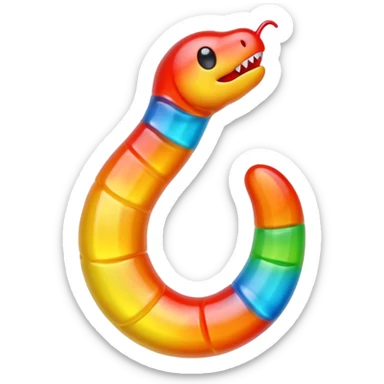 lombriz de gomita sticker