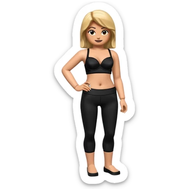 legging brassière noir gonflé ventre femme lego personnage sticker