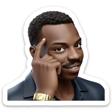 stylish boy with mustache sticker