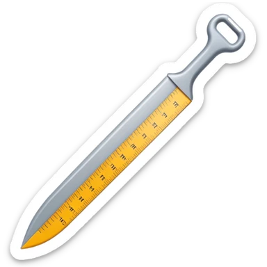 penis made out of a ruler sticker