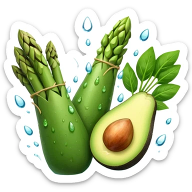 asparagus avocado and spinach sticker