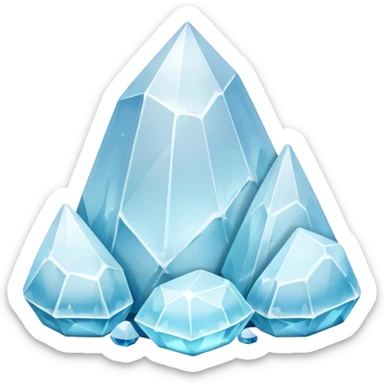 coarse salt, mound or scatter, large crystals, translucent white, angular uneven shapes, subtle light reflection, dry mineral texture, size and form variation, no container, spoon, herbs, or faces, clean 3D, soft shadows, transparent background, emoji scale sticker