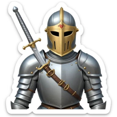 Headless Knight with Sword close up sticker