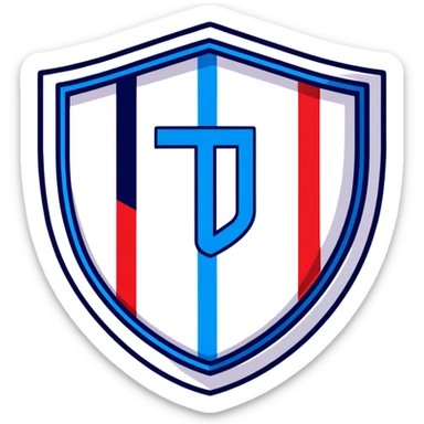 FC Barcelona logo, shield with blue and red stripes, football club emblem sticker