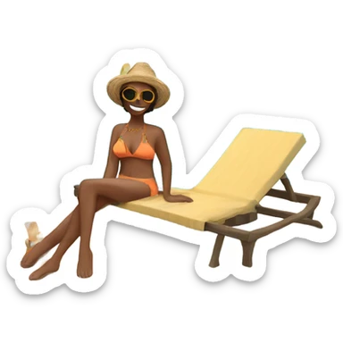 Vacation in Mexico relaxing by the pool  sticker