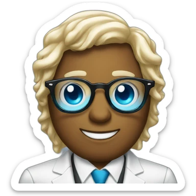 droplet wearing a suit and glamorous glasses sticker