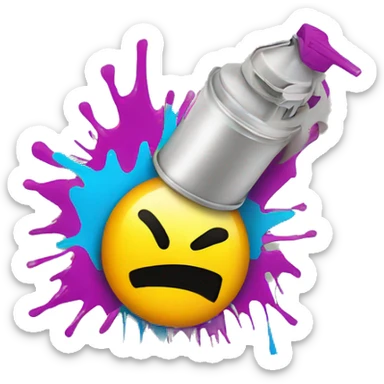 spray painting graffiti sticker