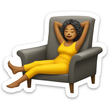 yellow woman relax sticker