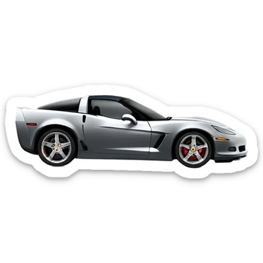 Gray 2007 Z06 Corvette  sticker