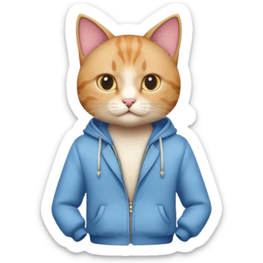 a cat dressed like Ken, trendy clothes, confident pose sticker