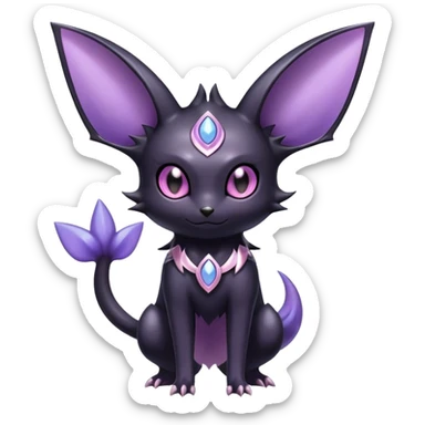 Shiny Dark Noibat-Espeon-Umbreon-Nidorino-fusion-hybrid full body sticker