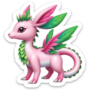Shiny Exotic Flygon-Sylveon-Shaymin-Meganium-Hybrid-Creature sticker